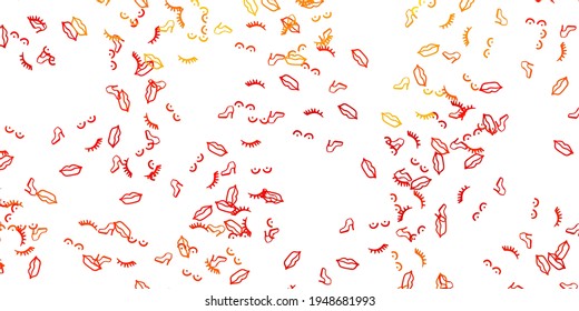 Light Orange vector template with businesswoman signs. Colorful illustration with gradient feminism shapes. Background for International Women’s Day.