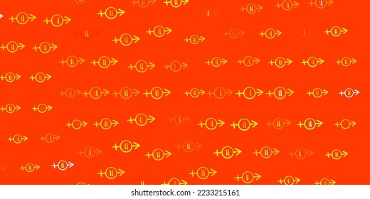 Light Orange vector template with businesswoman signs. Abstract illustration with a depiction of women power. Design for International Women Day.