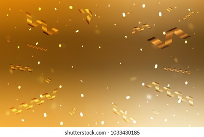 Light Orange vector template with carnival confetti. Confetti on blurred abstract background with colorful gradient. The pattern can be used for carnival, festival leaflets.