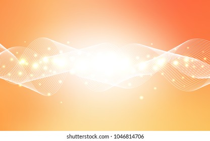 Light Orange vector template with carnival confetti. Confetti on blurred abstract background with colorful gradient. New design for ad, poster, banner of your Party.