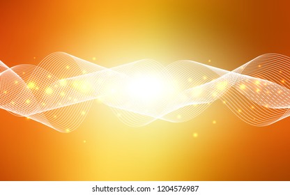 Light Orange vector template with carnival confetti. Confetti on blurred abstract background with colorful gradient. The template can be used as a background for postcards.