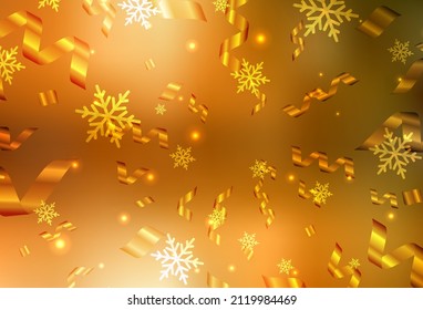Light Orange vector template in carnival style. A Smart Illustration with gradient Christmas elements. Template for lettering, typography.