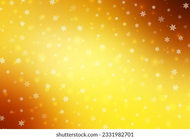 Light Orange vector template in carnival style. Colorful illustration with Christmas simbols and signs. Best design for a college poster, banner.