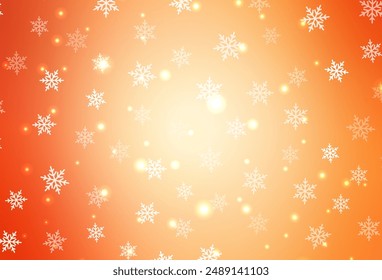 Hellorange Vektorgrafik Vorlage im Karnevalsstil. Abstrakte Gradientendarstellung mit bunten Weihnachtsmusiken Sachen. Bestes Design für ein Hochschulplakat, Banner.
