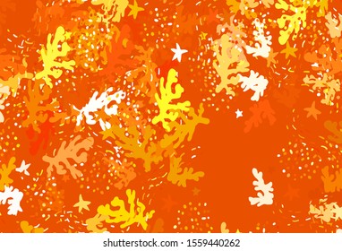 Light Orange vector template with chaotic shapes. Simple colorful illustration with abstract gradient shapes. Modern design for your business card.