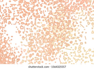 Light Orange vector template with chaotic shapes. Decorative design in abstract style with random forms. Background for a cell phone.