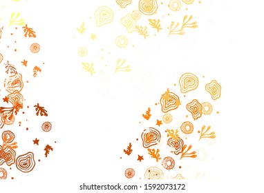 Light Orange vector template with chaotic shapes. Colorful chaotic forms with gradient in modern style. Modern design for your business card.