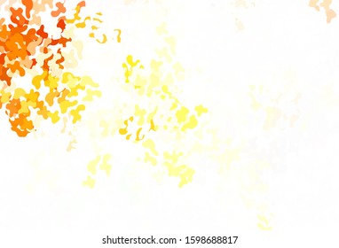 Light Orange vector template with chaotic shapes. Modern abstract illustration with colorful random forms. Best smart design for your business.