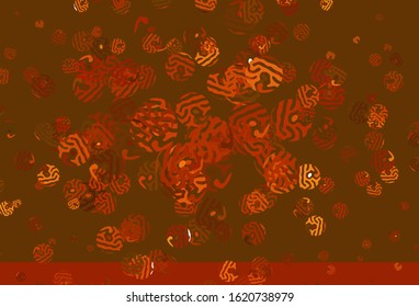 Light Orange vector template with chaotic shapes. Modern abstract illustration with colorful random forms. Simple design for your web site.
