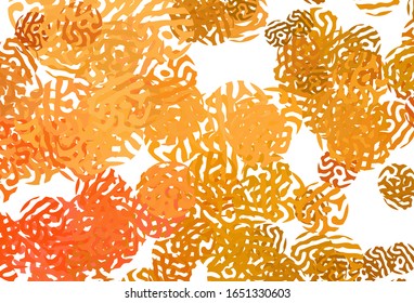Light Orange vector template with chaotic shapes. Modern abstract illustration with colorful random forms. Best smart design for your business.