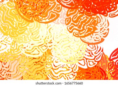 Light Orange vector template with chaotic shapes. Illustration with colorful gradient shapes in abstract style. Elegant design for wallpapers.