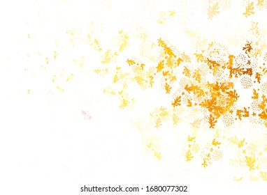 Light Orange vector template with chaotic shapes. Modern abstract illustration with colorful random forms. Elegant design for wallpapers.