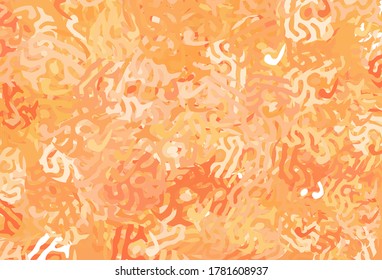 Light Orange vector template with chaotic shapes. Illustration with colorful gradient shapes in abstract style. Best smart design for your business.