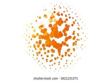 Light Orange vector template with chaotic shapes. Decorative design in abstract style with random forms. Simple design for your web site.