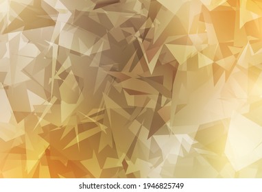 Light Orange vector template with chaotic poly shapes. Simple colorful illustration with abstract gradient shapes. Background for a cell phone.
