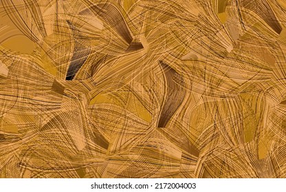Light Orange vector template with chaotic shapes.
