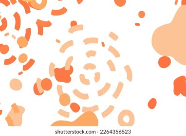 Light Orange vector template with chaotic shapes. Modern abstract illustration with colorful random forms. Simple design for your web site.