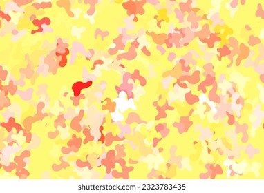 Light Orange vector template with chaotic shapes. Colorful chaotic forms with gradient in modern style. Best smart design for your business.