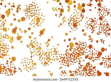 Light Orange vector template with chaotic shapes. Decorative design in abstract style with random forms. Modern design for your business card.
