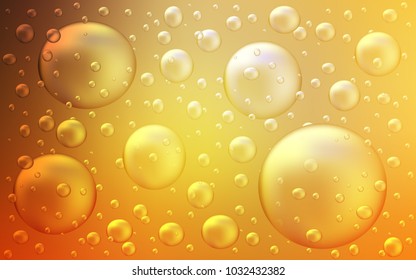 Light Orange vector template with circles. Illustration with set of shining colorful abstract circles. Beautiful design for your business natural advert.