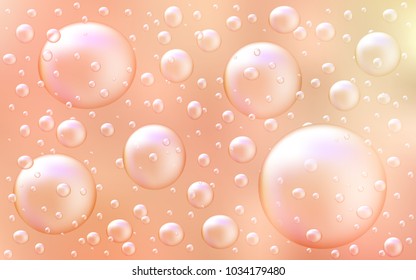 Light Orange vector template with circles. Illustration with set of shining colorful abstract circles. Completely new template for your brand book.