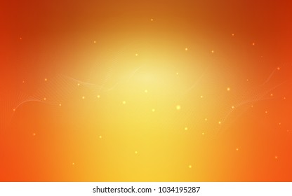 Light Orange vector template with circles. Glitter abstract illustration with blurred drops of rain. The pattern can be used for aqua ad, booklets.