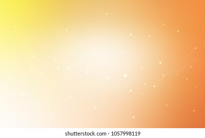Light Orange vector template with circles. Beautiful colored illustration with blurred circles in nature style. The pattern can be used for beautiful websites.