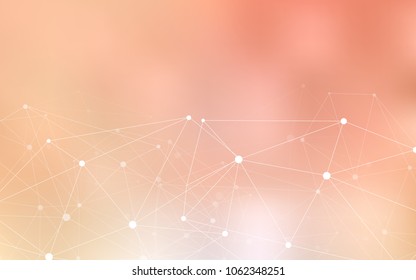 Light Orange vector template with circles, triangles. Decorative design in abstract style with triangle structure. Pattern can be used for beautiful websites.