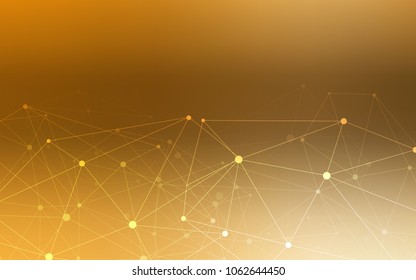 Light Orange vector template with circles, triangles. Colorful illustration with circles and lines in futuristic style. Beautiful design for your business advert.