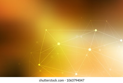 Light Orange vector template with circles, triangles. Colorful illustration with circles and lines in futuristic style. Pattern can be used for ads, leaflets.