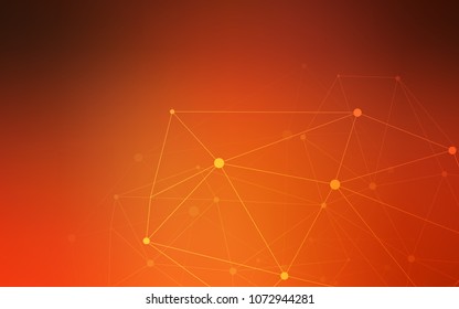 Light Orange vector template with circles, triangles. Decorative design in abstract style with triangle structure. Pattern can be used for beautiful websites.