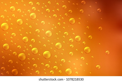 Light Orange vector template with circles. Illustration with set of shining colorful abstract circles. Completely new template for your brand book.