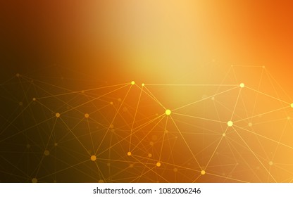 Light Orange vector template with circles, triangles. Decorative design in abstract style with triangle structure. Pattern can be used for beautiful websites.