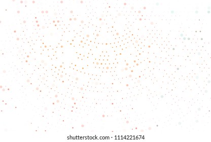 Light Orange vector  template with circles. Glitter abstract illustration with blurred drops of rain. Beautiful design for your business natural advert.