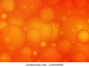 Light Orange vector template with circles. Modern abstract illustration with colorful water drops. New design for ad, poster, banner of your website.