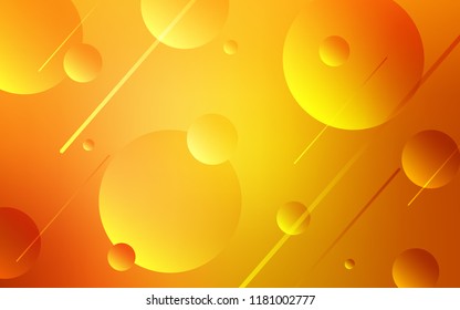 Light Orange vector template with circles. Blurred bubbles on abstract background with colorful gradient. New design for ad, poster, banner of your website.