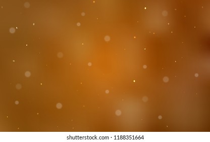 Light Orange vector template with circles. Abstract illustration with colored bubbles in nature style. Completely new template for your brand book.