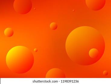 Light Orange vector template with circles. Glitter abstract illustration with blurred drops of rain. Beautiful design for your business natural advert.