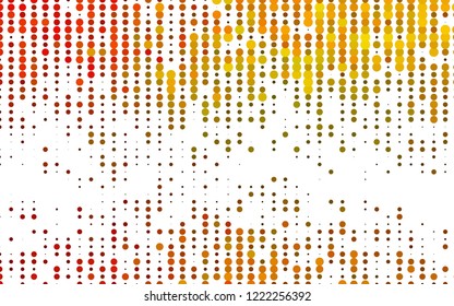Light Orange vector template with circles. Illustration with set of shining colorful abstract circles. Pattern for beautiful websites.