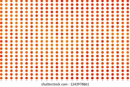 Light Orange vector template with circles. Glitter abstract illustration with blurred drops of rain. Pattern for ads, booklets.