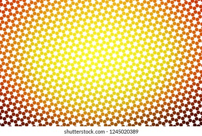 Light Orange vector template with circles. Abstract illustration with colored bubbles in nature style. Pattern for ads, booklets.