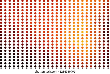 Light Orange vector template with circles. Modern abstract illustration with colorful water drops. Template for your brand book.