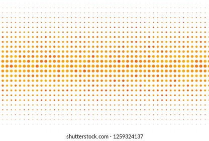 Light Orange vector template with circles. Beautiful colored illustration with blurred circles in nature style. Pattern for ads, booklets.