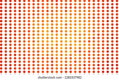 Light Orange vector template with circles. Modern abstract illustration with colorful water drops. Design for posters, banners.