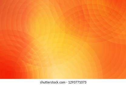 Light Orange vector template with circles. Illustration with set of shining colorful abstract circles. Pattern can be used as texture of wallpapers.