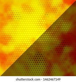 Light Orange vector template with circles. Colorful illustration with gradient dots in nature style. Pattern for business ads.