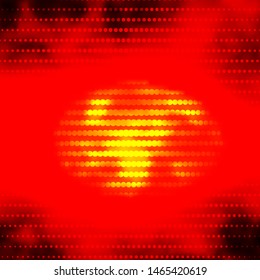 Light Orange vector template with circles. Colorful illustration with gradient dots in nature style. Design for your commercials.