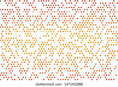 Light Orange vector template with circles. Abstract illustration with colored bubbles in nature style. Completely new template for your brand book.