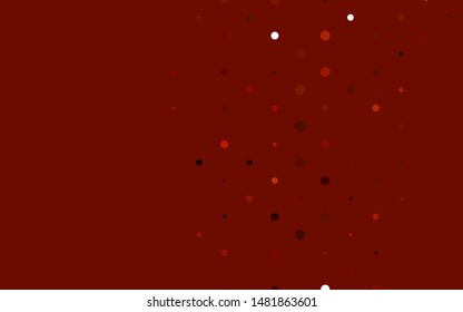Light Orange vector template with circles. Glitter abstract illustration with blurred drops of rain. Pattern of water, rain drops.