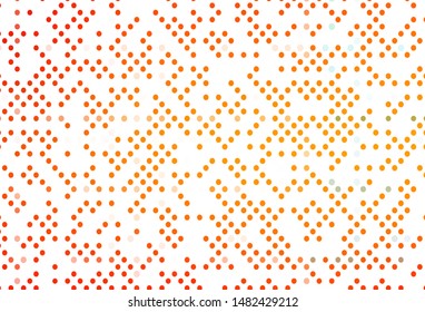 Light Orange vector template with circles. Blurred bubbles on abstract background with colorful gradient. Completely new template for your brand book.